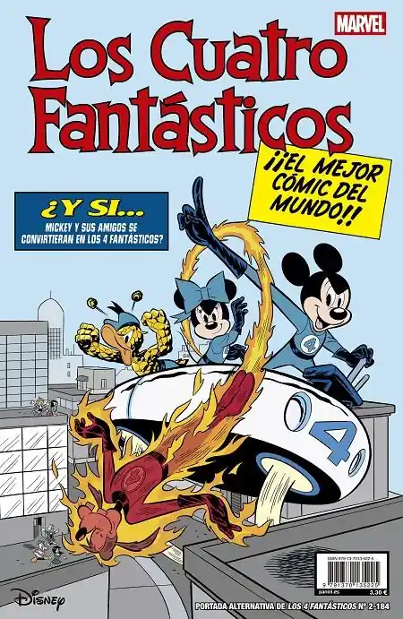LOS 4 FANTÁSTICOS VOL 7 184 LOS 4 FANTÁSTICOS 02 PORTADA ALTERNATIVA DISNEY FANTASTIC FOUR 3 Solo Por Tiempo Limitado