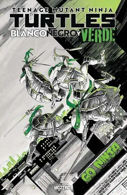 TEENAGE MUTANT NINJA TURTLES, BLANCO, NEGRO Y VERDE Última Oportunidad