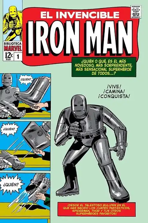 Liquidación 2AMA BIBLIOTECA MARVEL EL INVENCIBLE IRON MAN 01 DE 1963