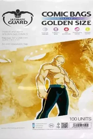 BOLSAS PARA COMIC TAMAÑO GOLDEN CIERRE FACIL ULTIMATE GUARD (100) Devolución Gratuita