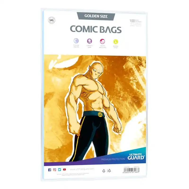 BOLSAS PARA COMIC TAMAÑO GOLDEN ULTIMATE GUARD (100) Gran Oferta