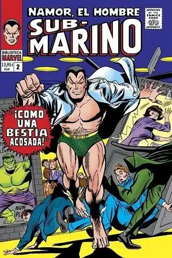 Alta Calidad BIBLIOTECA MARVEL NAMOR, EL HOMBRE SUBMARINO 02 DE 1966 A 1967