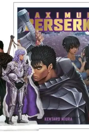 Directo De Fábrica BERSERK MAXIMUM 21 CON SOBRECUBIERTA ALTERNATIVA CON LOGO DORADO + FIGURA ACRÍLICA DE GUTS Y GRIFFITH