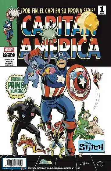 CAPITÁN AMÉRICA 01 173 PORTADA ALTERNATIVA DISNEY STITCH Ordenar Ahora Mismo