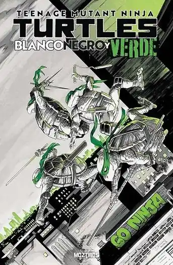 TEENAGE MUTANT NINJA TURTLES, BLANCO, NEGRO Y VERDE Novedad